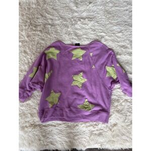 Hard Candy XXL Purple Sequin Star Sweatshirt‎ Top Plus Size